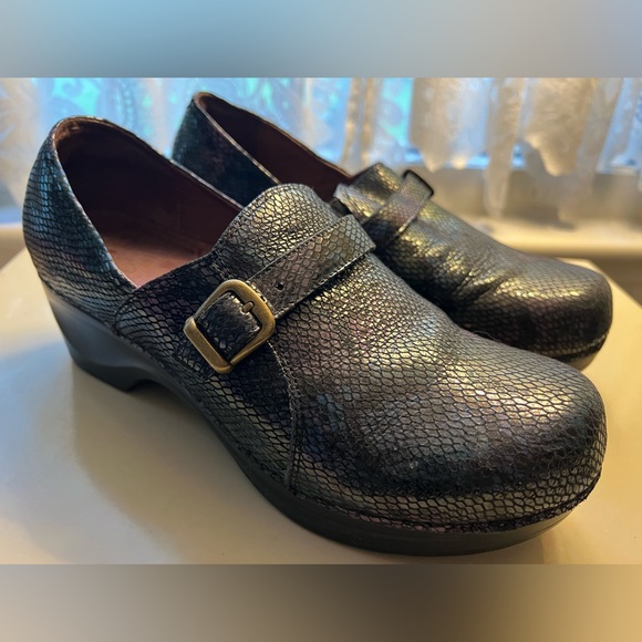 Sanita purple embossed croc Danielle clogs, 41 - Picture 10 of 11